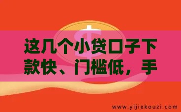 这几个小贷口子下款快、门槛低，手把手教你避坑