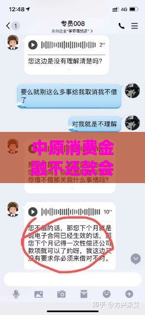 中原消费金融不还款会怎样？小心这些后果让你后悔！
