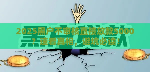 2025黑户不审核直接放款5000？速看真相，避坑必读！