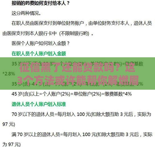 征信黑了还能贷款吗？这3个方法或许能帮你解燃眉之急