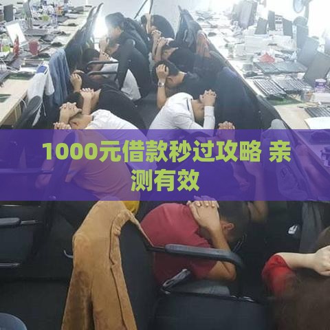 1000元借款秒过攻略 亲测有效