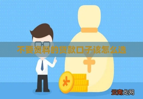 不要资料的贷款口子该怎么选
