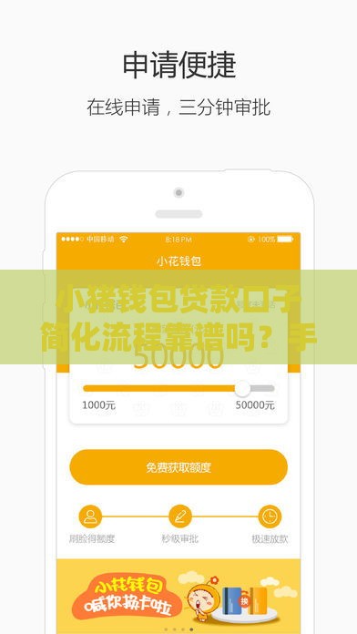 小猪钱包贷款口子简化流程靠谱吗？手把手教你快速下款攻略