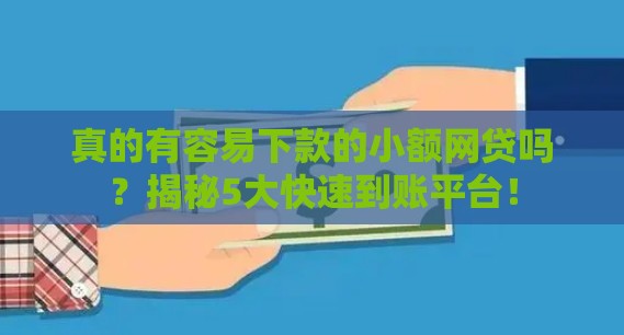 真的有容易下款的小额网贷吗？揭秘5大快速到账平台！