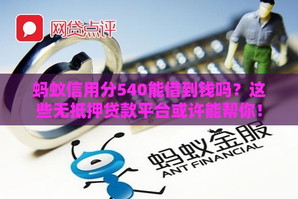 蚂蚁信用分540能借到钱吗？这些无抵押贷款平台或许能帮你！