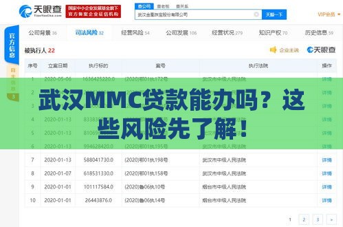 武汉MMC贷款能办吗？这些风险先了解！