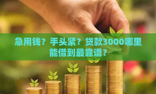 急用钱？手头紧？贷款3000哪里能借到最靠谱？
