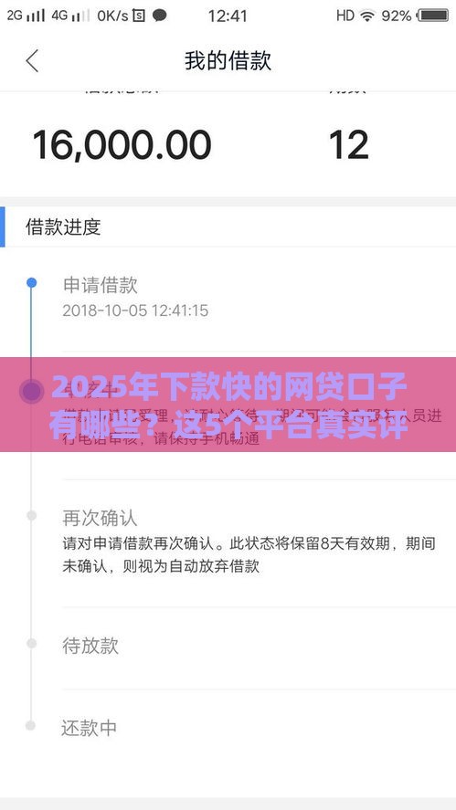 2025年下款快的网贷口子有哪些？这5个平台真实评测+避坑指南