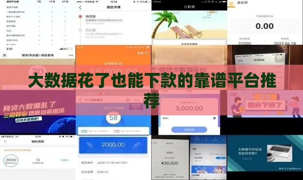 大数据花了也能下款的靠谱平台推荐