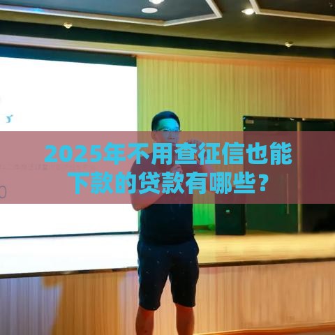 2025年不用查征信也能下款的贷款有哪些？