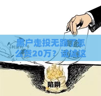 黑户走投无路了怎么贷20万？试试这几个救急方法！
