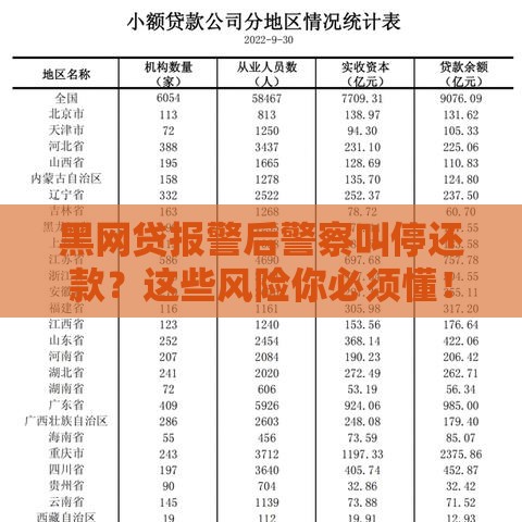 黑网贷报警后警察叫停还款？这些风险你必须懂！