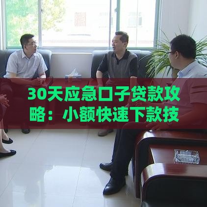 30天应急口子贷款攻略：小额快速下款技巧必看！