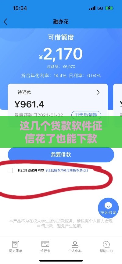 这几个贷款软件征信花了也能下款