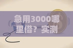 急用3000哪里借？实测5个秒下款口子+避坑指南