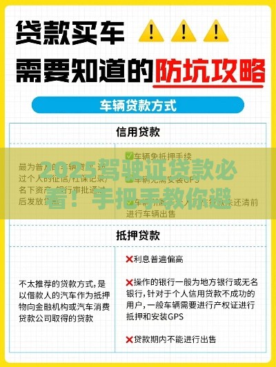 2025驾驶证贷款必看！手把手教你避坑选正规渠道