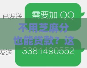 不用芝麻分也能贷款?这些口子靠谱又好下款! 不用芝麻分也能贷款?这些口子靠谱又好下款!