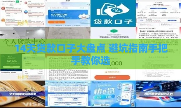 14天贷款口子大盘点 避坑指南手把手教你选