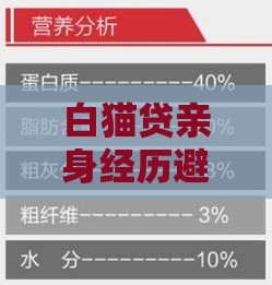 白猫贷亲身经历避坑指南，这些套路千万别踩雷