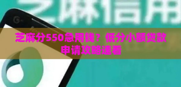 芝麻分550急用钱？低分小额贷款申请攻略速看