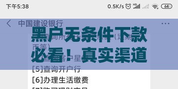 黑户无条件下款必看！真实渠道避坑攻略
