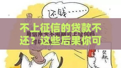 不上征信的贷款不还？这些后果你可能没想过