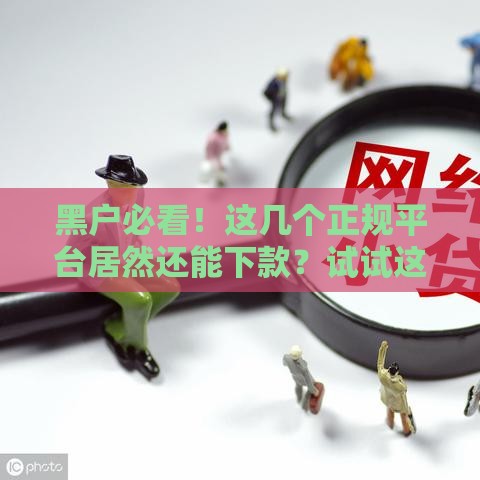 黑户必看！这几个正规平台居然还能下款？试试这些渠道