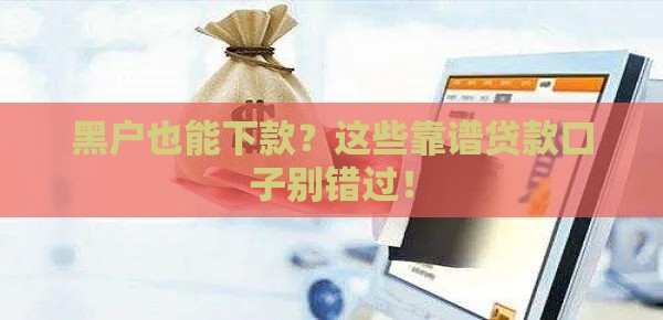 黑户也能下款？这些靠谱贷款口子别错过！