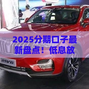 2025分期口子最新盘点！低息放水渠道这样选最稳