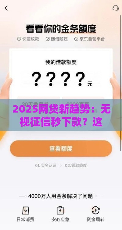 2025网贷新趋势：无视征信秒下款？这5个避坑指南你必须知道