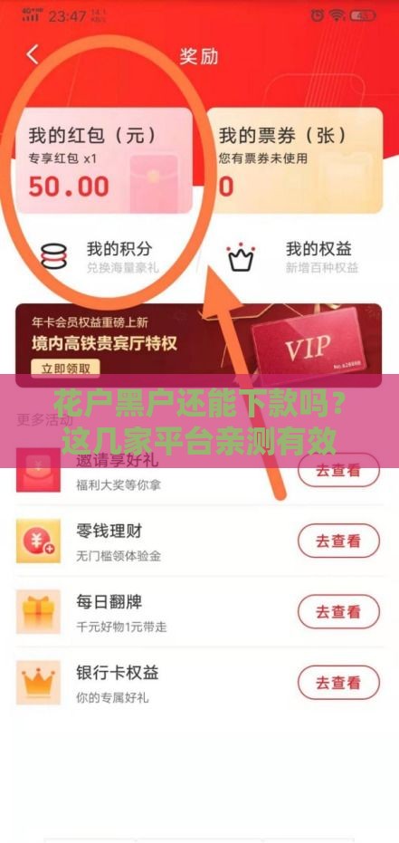 花户黑户还能下款吗？这几家平台亲测有效