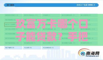 玖富万卡哪个口子能贷款？手把手教你快速申请攻略