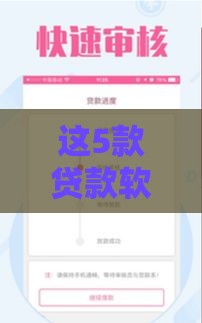 这5款贷款软件审核快、秒到账超省心