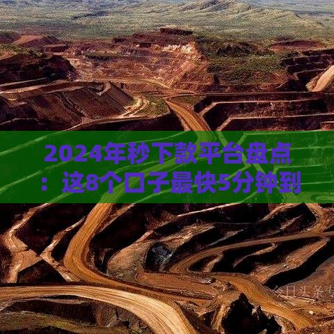 2024年秒下款平台盘点：这8个口子最快5分钟到账！