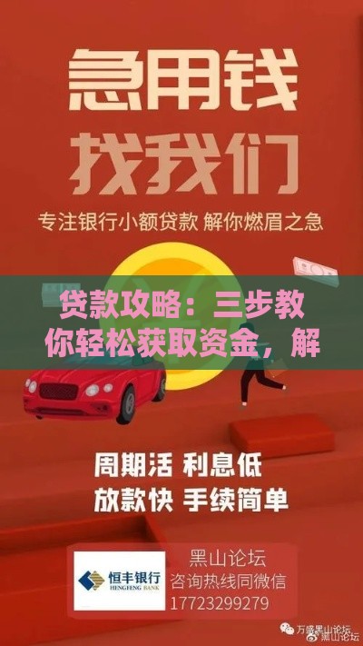 贷款攻略：三步教你轻松获取资金，解决燃眉之急！