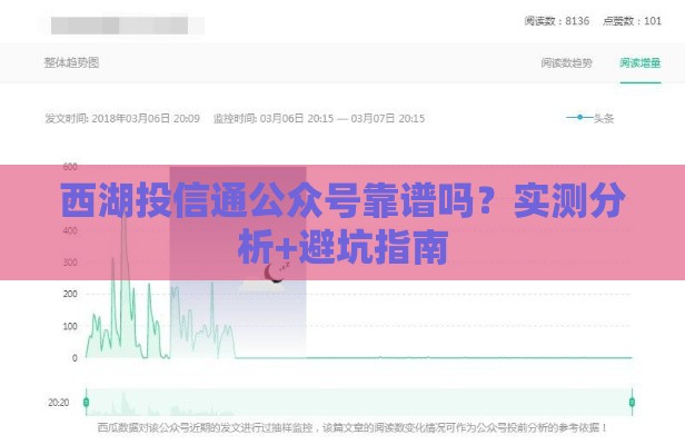 西湖投信通公众号靠谱吗？实测分析+避坑指南