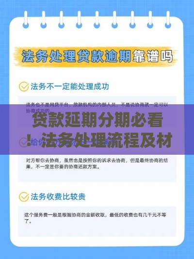 贷款延期分期必看！法务处理流程及材料清单全解析