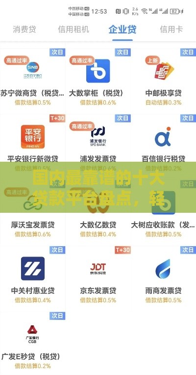 国内最靠谱的十大贷款平台盘点，轻松借钱不踩坑！