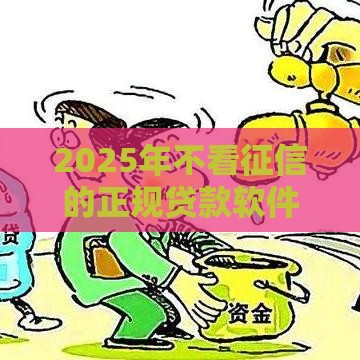 2025年不看征信的正规贷款软件有哪些？这10个平台下款快门槛低