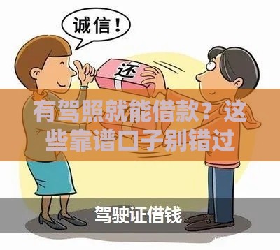 有驾照就能借款？这些靠谱口子别错过！