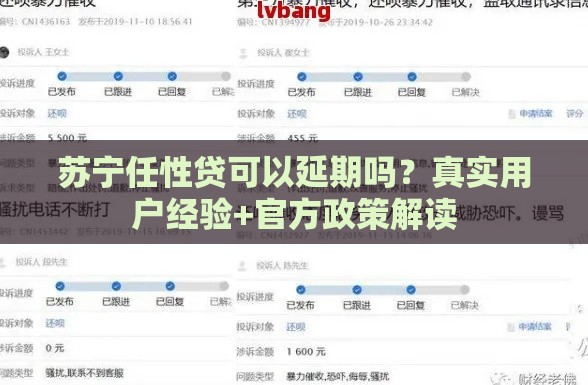 苏宁任性贷可以延期吗？真实用户经验+官方政策解读