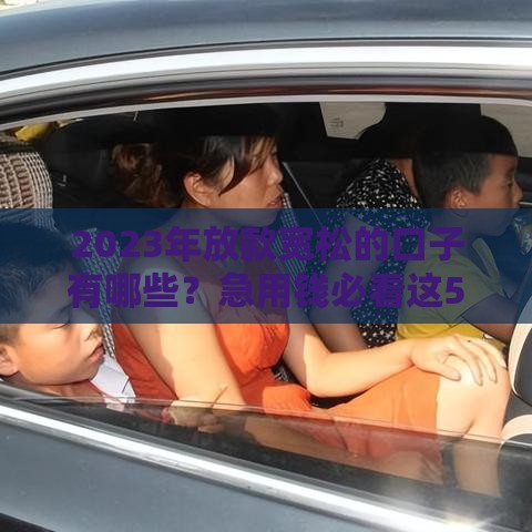 2023年放款宽松的口子有哪些？急用钱必看这5大靠谱渠道！