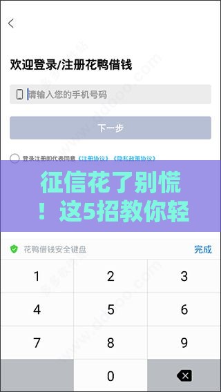 征信花了别慌！这5招教你轻松借钱，快速下款必看
