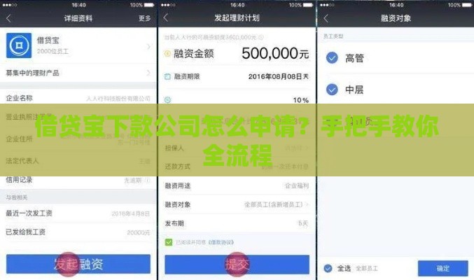 借贷宝下款公司怎么申请？手把手教你全流程