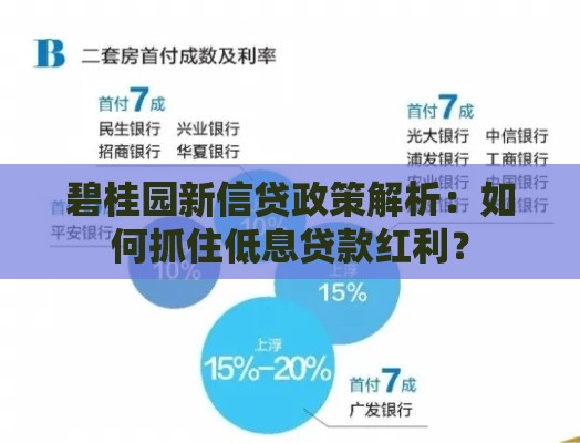 碧桂园新信贷政策解析：如何抓住低息贷款红利？