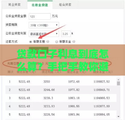 贷款口子利息到底怎么算？手把手教你避坑