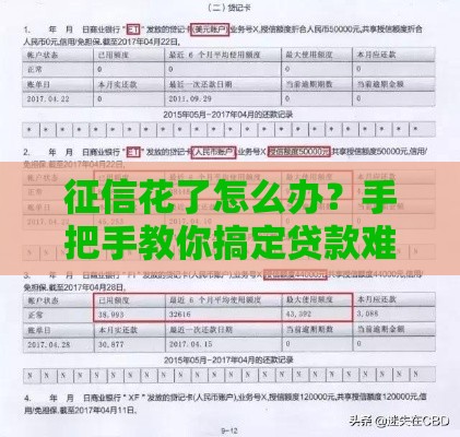 征信花了怎么办？手把手教你搞定贷款难题！