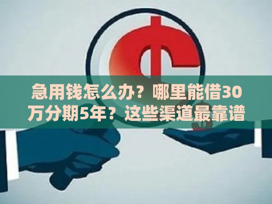 急用钱怎么办？哪里能借30万分期5年？这些渠道最靠谱！