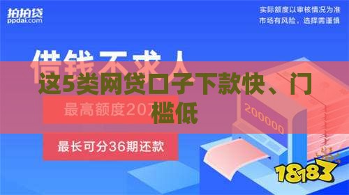 这5类网贷口子下款快、门槛低