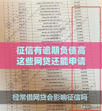 征信有逾期负债高这些网贷还能申请
